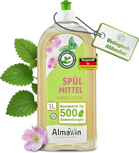 AlmaWin Öko Spülmittel Wildrose Melisse