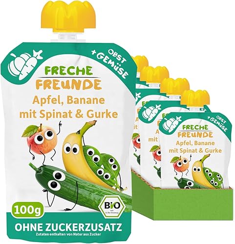 Freche Freunde Bio Quetschie Apfel, Birne, Spinat